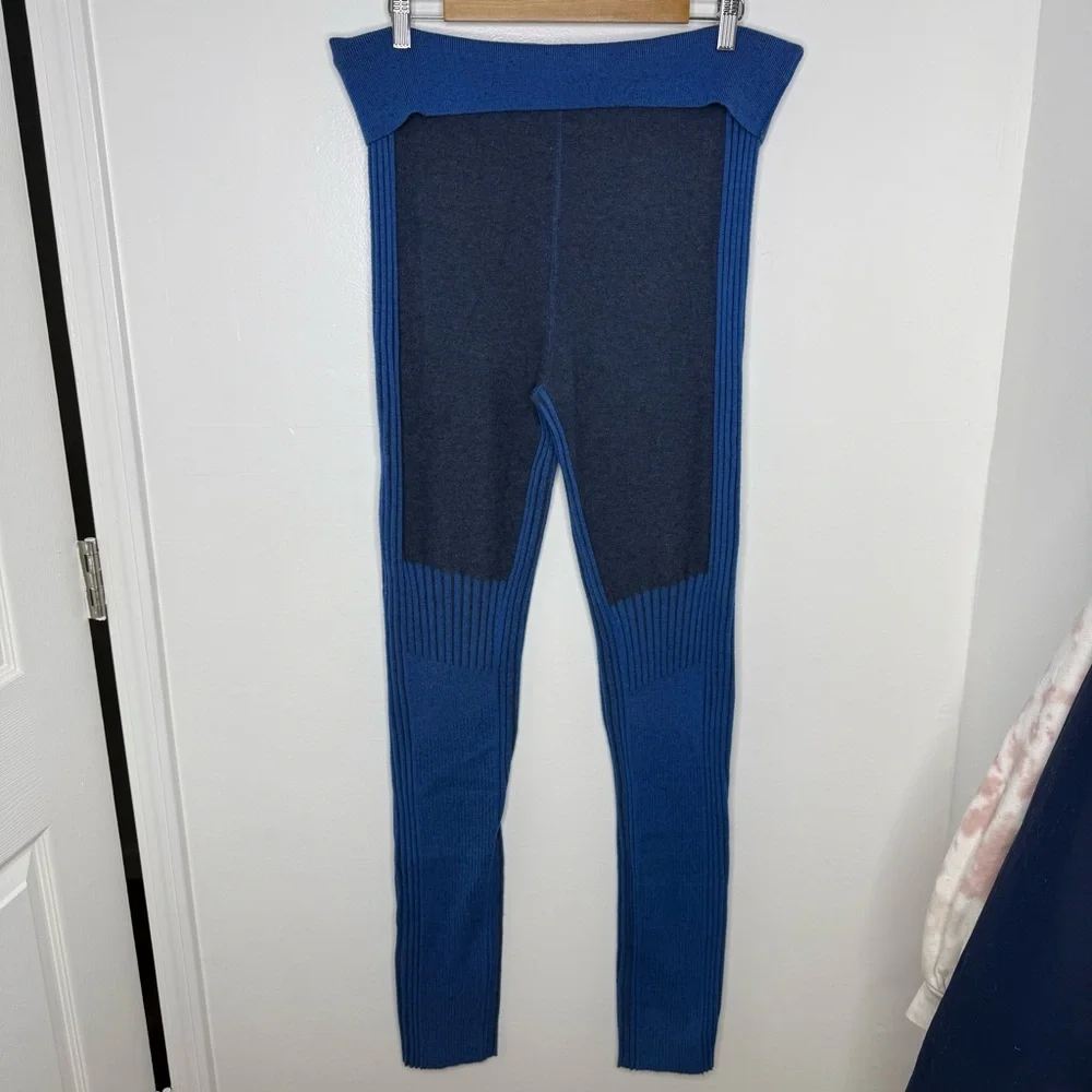 ANTHROPOLOGIE Daily Practice Knit Two Tone Leggings - Picture 2 of 8